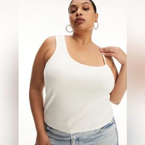 NWT Good American 5 Asymmetrical Rib Tank